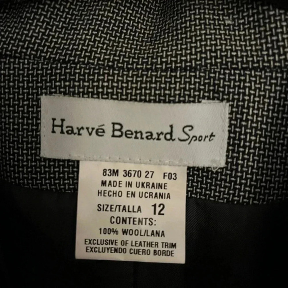 Harve Bernard Sport women’s 100% Wool Blazer Office Business Size 12 - Picture 2 of 4